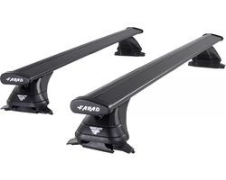 Dakdragers geschikt voor Dacia Duster vanaf 2023 open dakrailing - Aluminium - Hoog laadvermogen 100kg - Wingbar Zwart - Merk Farad