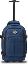 CabinMax Metz Hybrid Travel Bag - Bagage à main 30L Easyjet - Backpack Trolley - Sac à dos - 45x36x20 cm - Sac à dos compact - Léger - Blue Atlantic