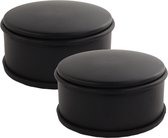NORDIX Deurstop - 2 stuks - Deurstopper - Deurbuffer - Deurstoppers voor Binnen - Mat Zwart - 11x5.3cm - BASSO