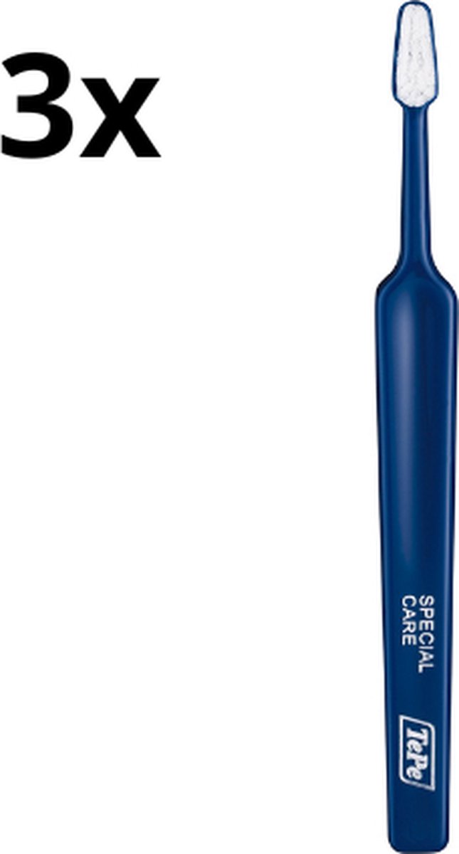 Goedkoopste 3x TePe Tandenborstel Special Care Compact - Blauw - Voordeelverpakking
