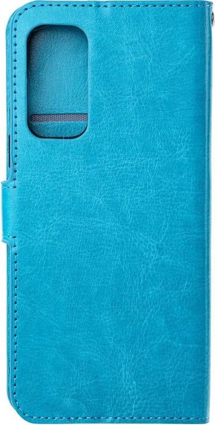 Etui Portefeuille Samsung Galaxy A51 Turquoise avec 2 pièces de protection d'écran en Glas