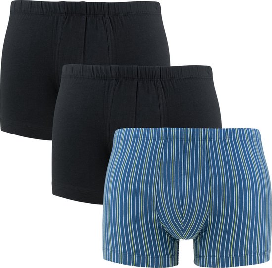 Schiesser Lange short - 910 Blue - maat L (L) - Heren Volwassenen - Katoen/elastaan- 180216-910-L