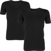 Schiesser - XXL - heren T-Shirt 2-Pack - 95/5 - Biologisch katoen - Zwart