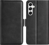 Samsung Galaxy A35 Hoesje - MobyDefend Luxe Wallet Book Case (Sluiting Zijkant) - Zwart - GSM Hoesje - Telefoonhoesje Geschikt Voor Samsung Galaxy A35