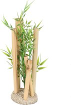 Aqua Della - Aquariumdecoratie - Vissen - Bamboe Ornament M - 10,5x8,5x19cm Meerkleurig - 1st