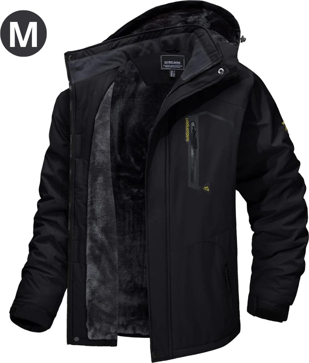 Livano Winterjas Voor Heren Parka Winter Jas Volwassen Zwart