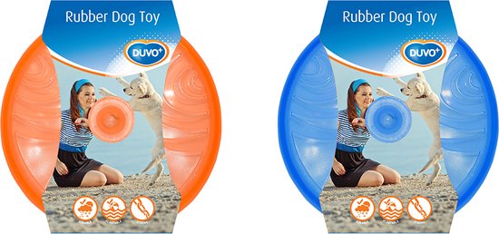 Duvoplus - Speelgoed Voor Dieren - Hond - Tpr Flash Frisbee 20cm Oranje/blauw - 1st