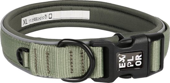 Hoge kwaliteit leren hondenhalsband Sand (Beige) - van William Walker