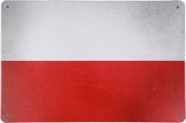 Tekstborden – Poolse vlag - Wandbord – Metalen bordjes mancave – Metalen wandbord – Mancave decoratie – Metal sign – Reclame bord – Mancave – 20 x 30cm – Cave & Garden