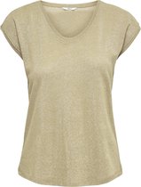 ONLY ONLSILVERY S/S V NECK LUREX TOP JRS NOOS Dames Top - Maat S