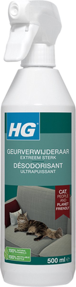 Bol.com HG geurverwijderaar extreem sterk voor katten 500ml - 2 stuks! aanbieding