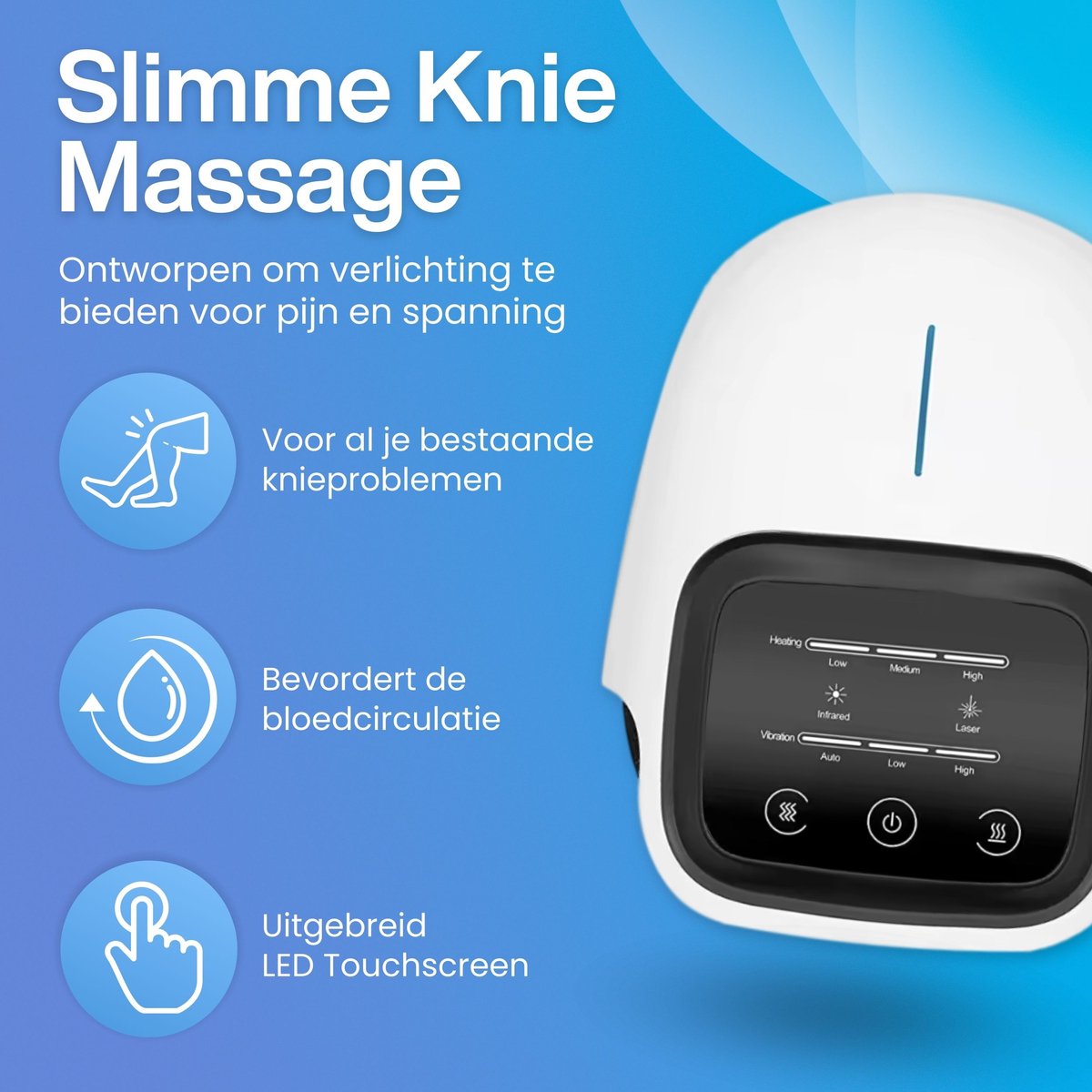 Knie Infrarood Knie Massage Apparaat met Warmtetherapie - afbeelding 2