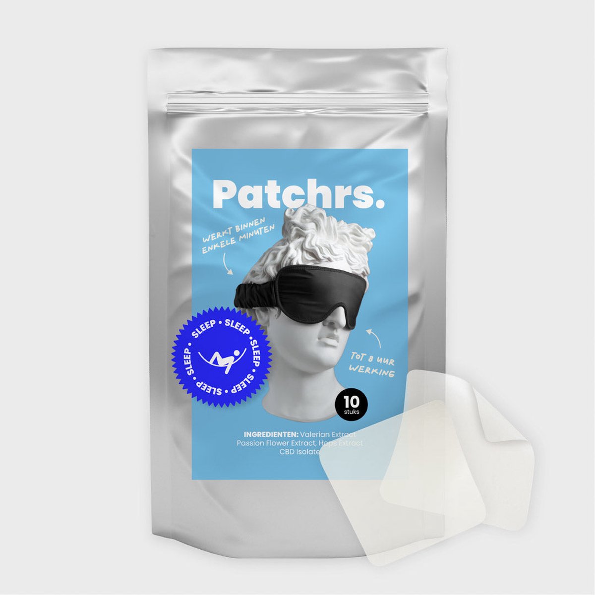 Goedkoopste Patchrs - Slaappleisters - Ondersteunt nachtrust - Alternatief op slaappillen - 100 Natuurlijke Ingrediënten & Veilig - Valeriaan - Passiebloem - CBD - Slaap Pleister - Slaaphulpmiddel - 10 stuks