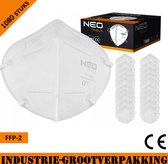 Neo Tools stofmasker halfgelaatsmasker - FFP2 - 5 laags - CE gecertificeerd - Industrie-verpakking 1080 stuks