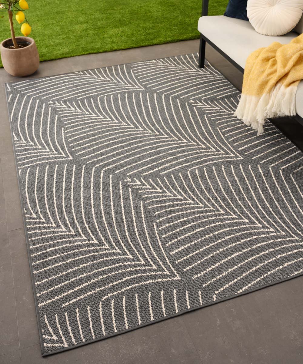Buitenkleed Palm - Flip Leaf grijs 200x280