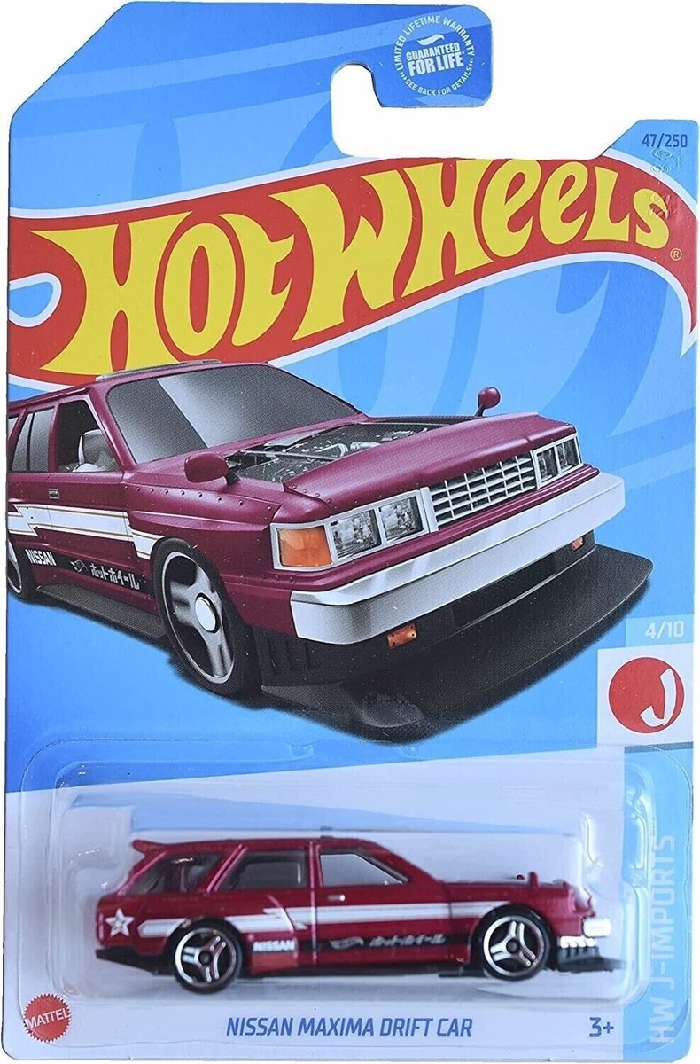 Bol.com HOT WHEELS NISSAN MAXIMA DRIFT CAR 47/250 RED 1:64 HW J-IMPORTS aanbieding