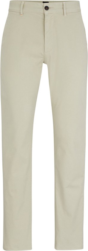 BOSS - Satin Chino Ecru - Heren - Maat W 31 - L 34 - Slim-fit