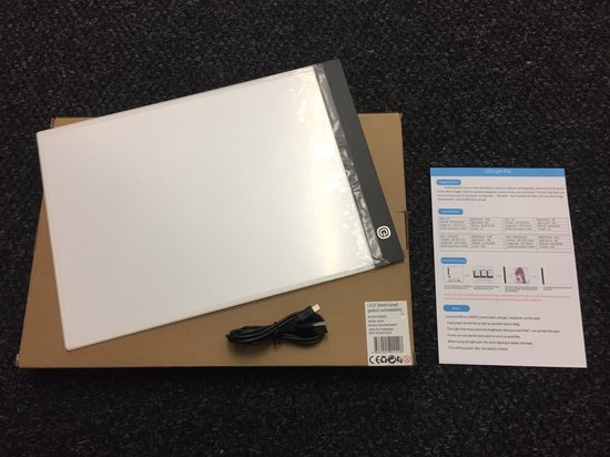 A3 LED-lichttafel, dimbare LED-helderheid lichtkussen Light Pad Digitaal tablet-copyboard met USB-kabelzoekerbord voor schilderen, schetsen, kopiëren, tekenen
