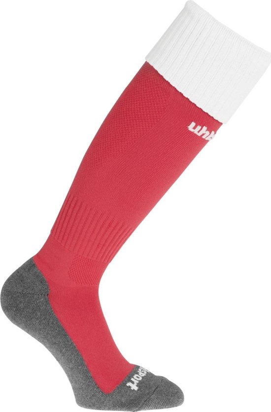 Chaussettes de football Uhlsport Club - Rouge / Wit | Taille: 33-36