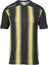 Uhlsport Stripe 2.0 Shirt Korte Mouw Kinderen - Zwart / Geel | Maat: 116