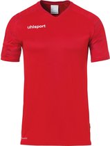 Uhlsport Goal 25 Shirt Korte Mouw Kinderen - Rood / Wit | Maat: 140