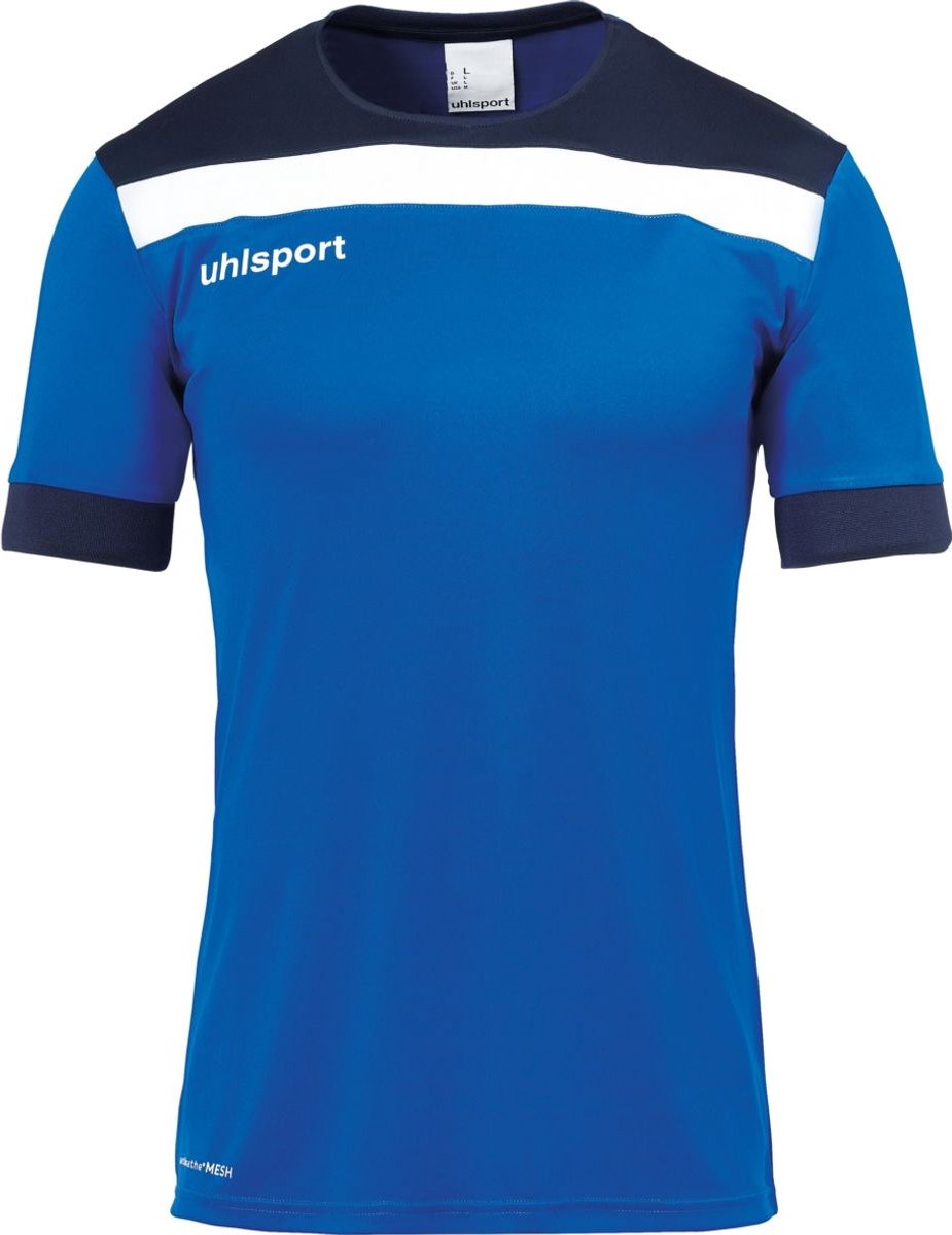 Uhlsport Offense 23 Shirt Korte Mouw Kinderen - Royal / Marine / Wit | Maat: 128
