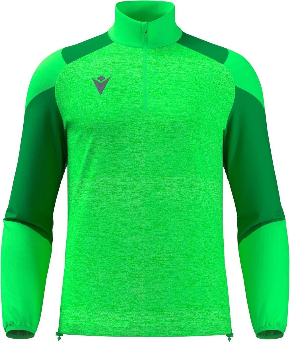 Macron Glory Cuzco Ziptop Heren - Fluo Groen / Groen | Maat: L