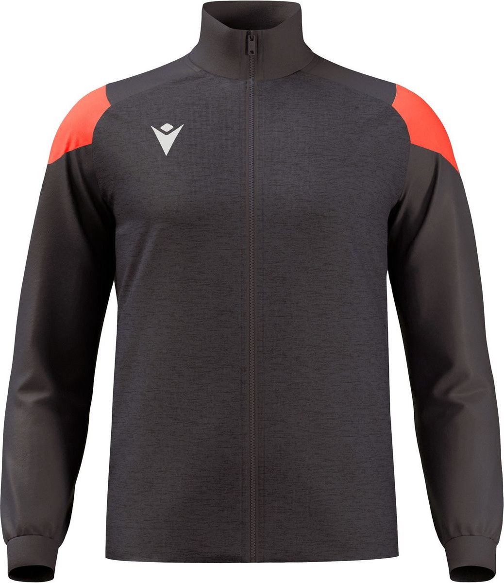 Macron Glory Prometheus Top Full Zip Heren - Antraciet / Coral Fluor | Maat: XL
