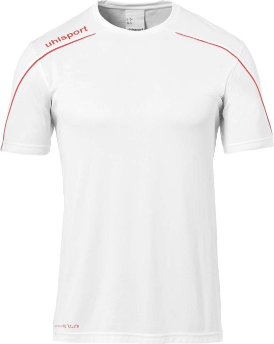 Uhlsport Stream 22 Shirt Korte Mouw Kinderen - Wit / Rood | Maat: 128