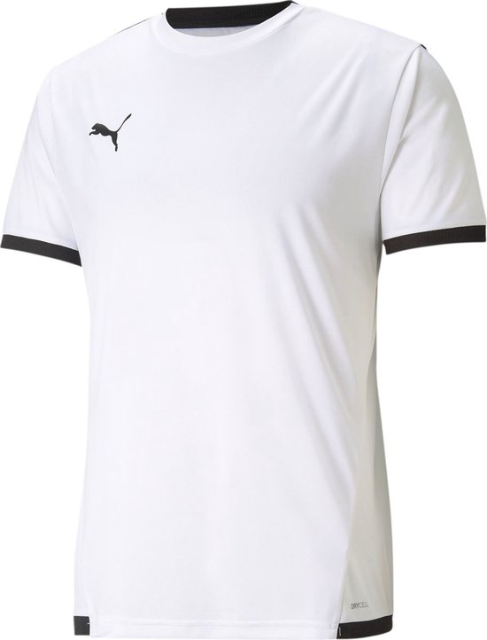Puma Teamliga Shirt Korte Mouw Kinderen - Wit / Zwart | Maat: 176