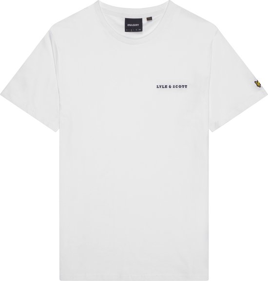 Lyle & Scott Embroidered T-shirt Polo's & T-shirts Heren - Polo shirt - Wit - Maat M