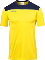 Uhlsport Offense 23 T-Shirt Heren - Limoen / Zwart / Antraciet | Maat: M