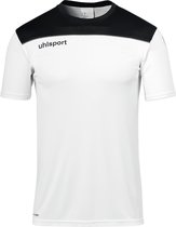 Uhlsport Offense 23 T-Shirt Heren - Wit / Zwart / Antraciet | Maat: 3XL