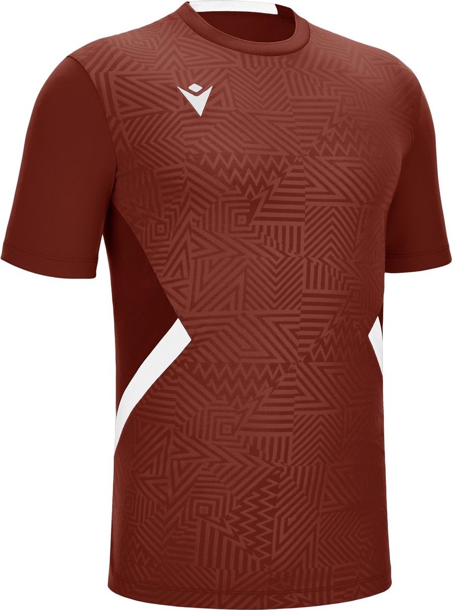 Macron Shedir Shirt Korte Mouw Heren - Bordeaux / Wit | Maat: M