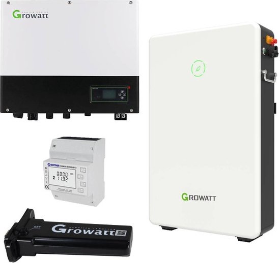 Growatt SPH4000 4kW Hybride Omvormer Met 6,5 KWh Thuisbatterij