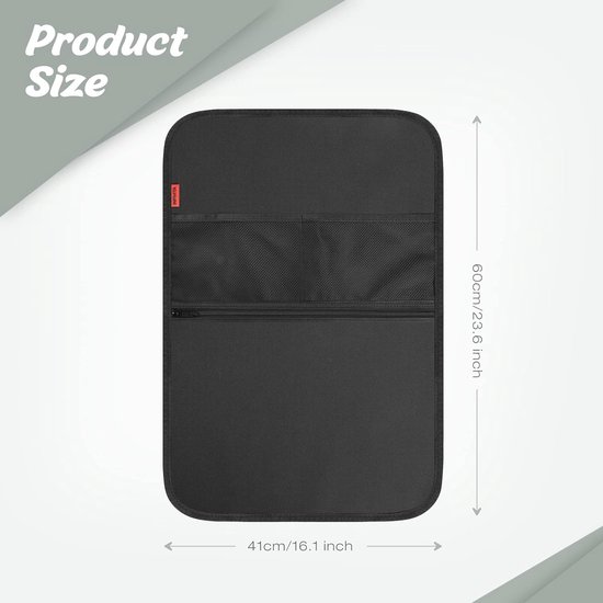 Drive Auto Products Kick Mats 2 stuks beschermmatten voor de achterbank, zeer duurzaam en omkeerbaar, grijs