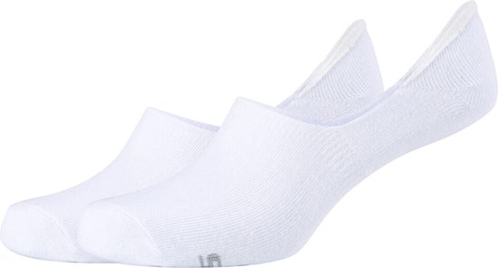 Skechers 2PPK Basic Footies Socks SK44005-1000, Unisex, Wit, Sokken, maat: 35-38