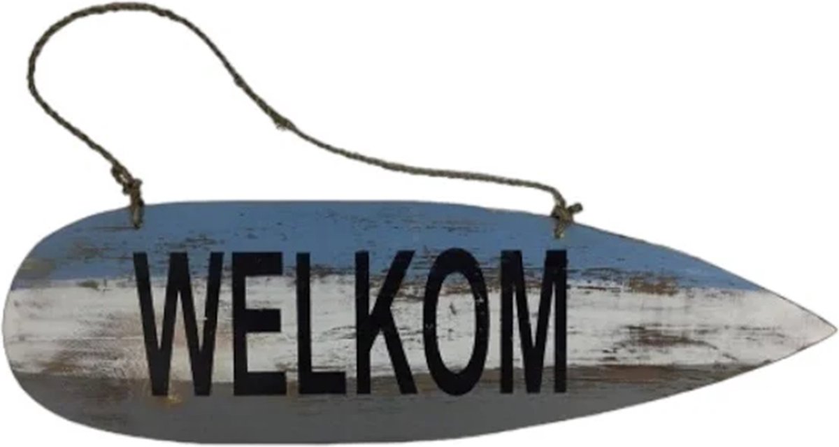 Surfplank 15x45 cm Welkom
