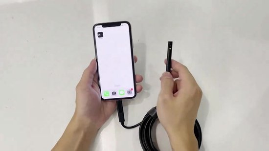 Endoscope - Caméra d'inspection USB - Outillage d'inspection - Tête 8 mm - HD flexible - Câble 5M - waterproof - Siècle des Lumières 8 LED - adapté pour iPhone