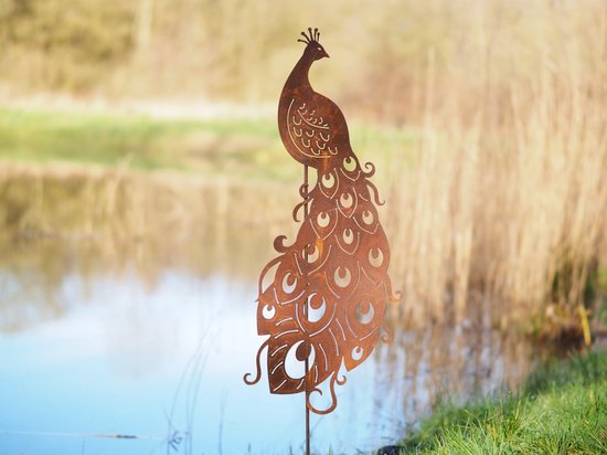 Metalen tuinsteker met ornament » Landelijke tuin