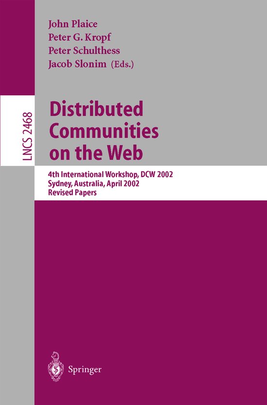 Distributed Communities on the Web - cover