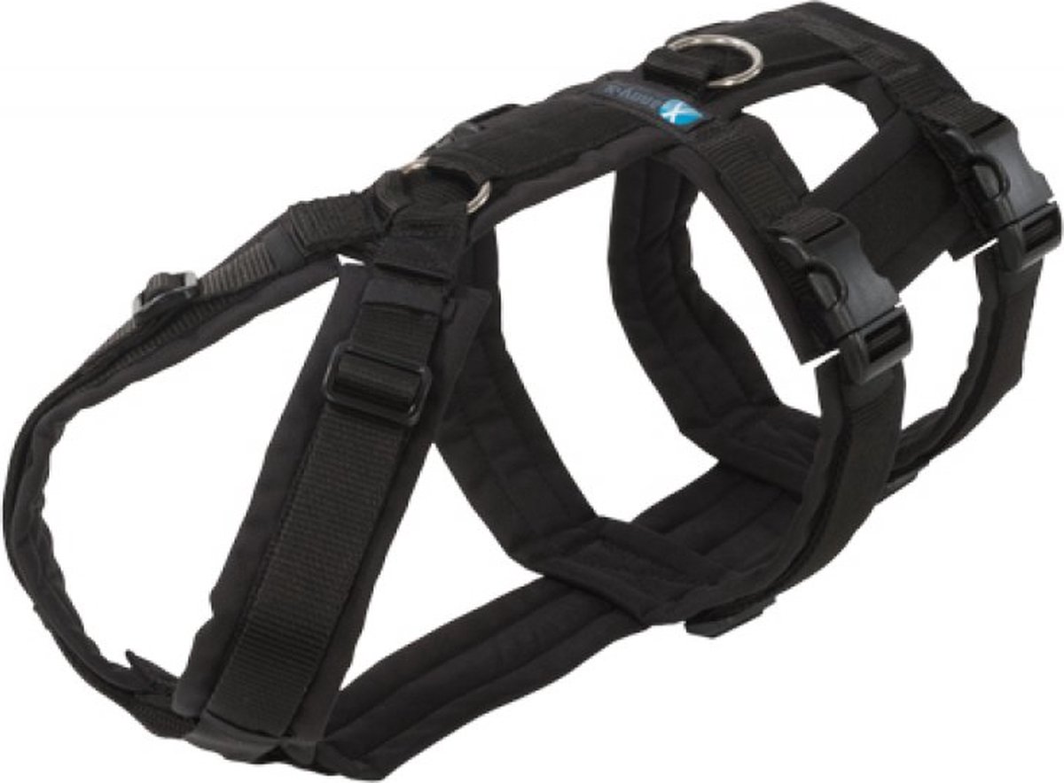 Annyx hondentuig Safety FUN veiligheidstuig anti-ontsnapping maat M Zwart-geschikt voor borstomtrek 62 tot 74cm- taille omtrek 56 tot 66cm.