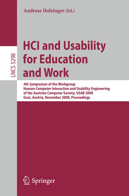 Lecture Notes in Computer Science5298- HCI and Usability for ... - cover