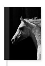 Notitieboek - Schrijfboek - Paarden - Dieren - Portret - Notitieboekje klein - A5 formaat - Schrijfblok