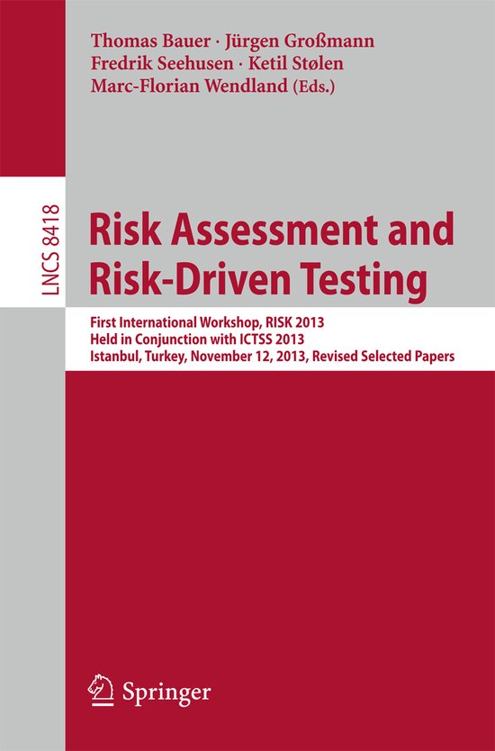 Risk Assessment and Risk-Driven Testing - cover