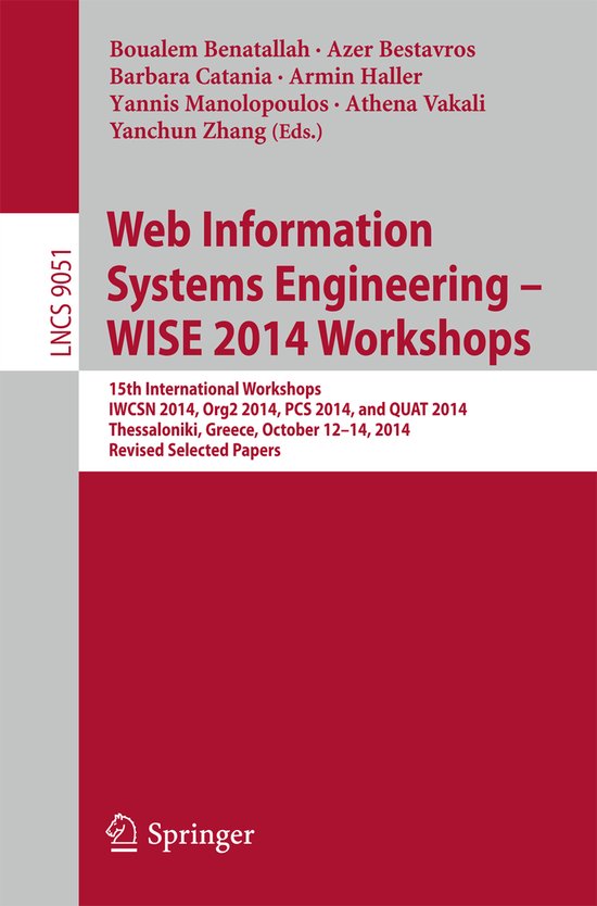 Web Information Systems Engineering WISE 2014 Workshops - cover