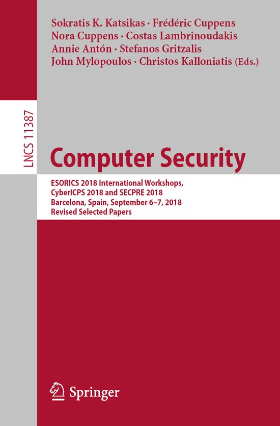 Lecture Notes in Computer Science11387- Computer Security - cover
