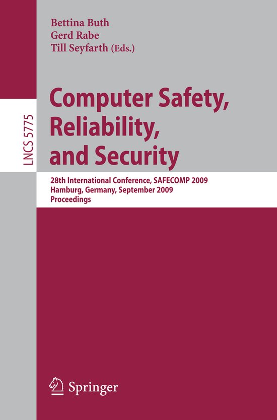 Computer Safety, Reliability, and Security - cover