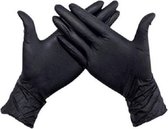 Nitril wegwerp handschoenen maat XL kleur zwart 100 stuks merk Bergamot X2235BK CAT III 0.05mil