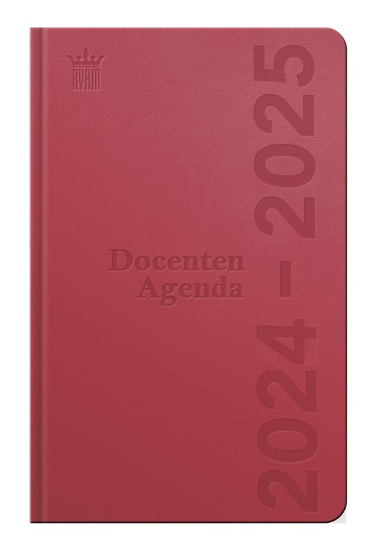 Ryam | Docenten agenda DeLuxe | 2024/2025 | Genaaid gebonden | 15 x 20 cm | 12 mnd | Rood |